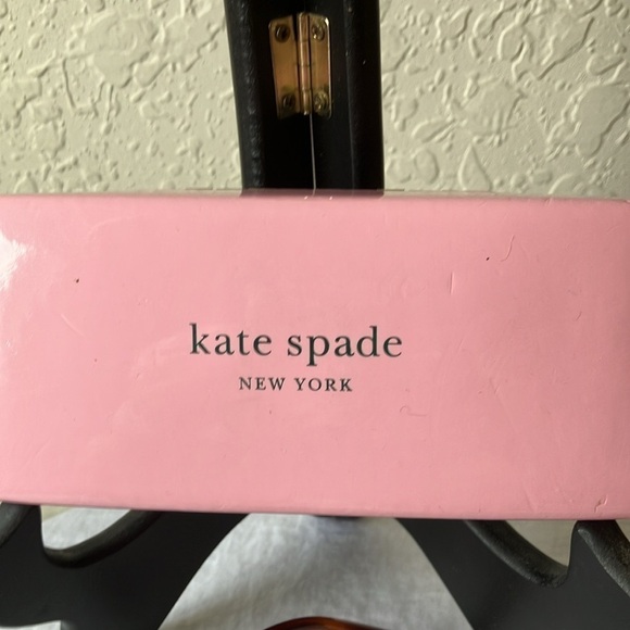 Kate Spade:Rose Gold Aviator (Joshelle) Sunglasses-case & cloth-brown lens-flaws - Picture 4 of 16